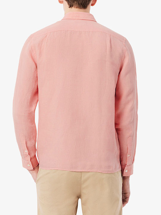 Lacoste Λινό Πουκάμισο Lightpink