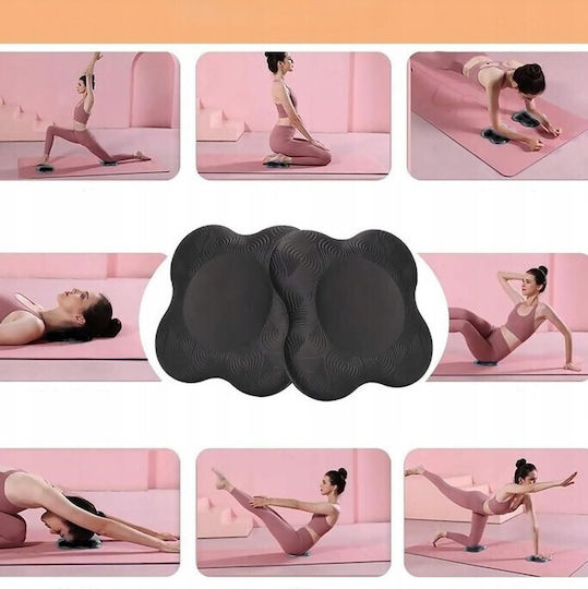 Set 2 Perne De Exerciții Pilates Yoga Zola Protecție Articulară Poliuretan Antiderapant 20x2 Cm Gri Închis