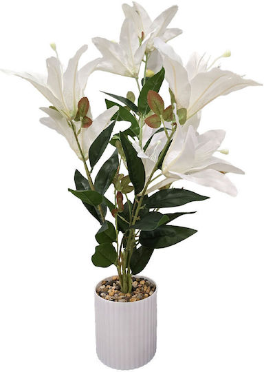 Potted White Flower 74cm Potted White Flower 74cm