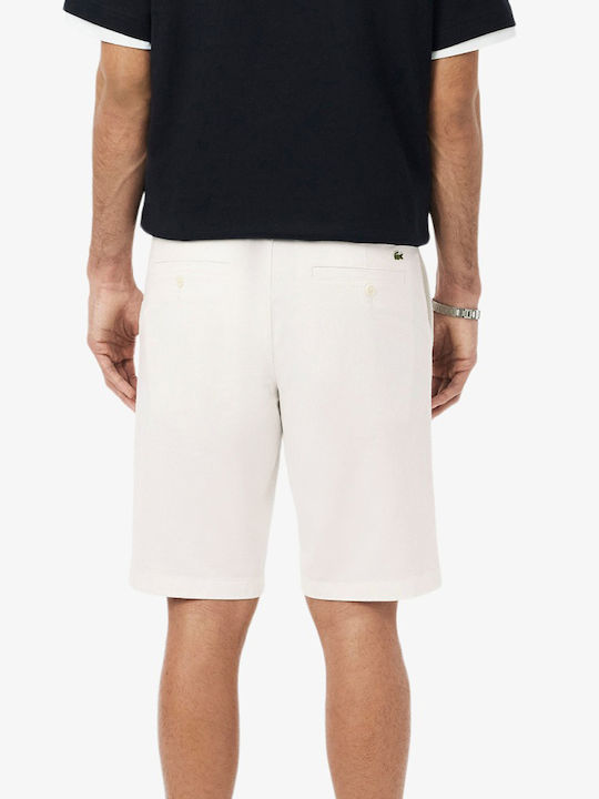 Lacoste Ανδρική Βερμούδα Chino Offwhite