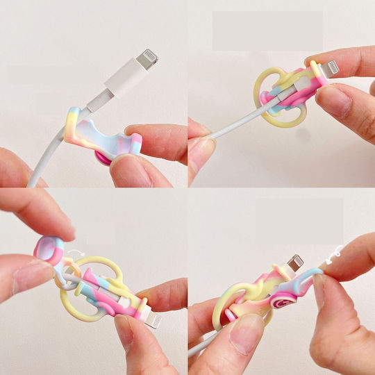 Usb Kabelschutzgitter Silikon Modell 1 Mehrfarbig