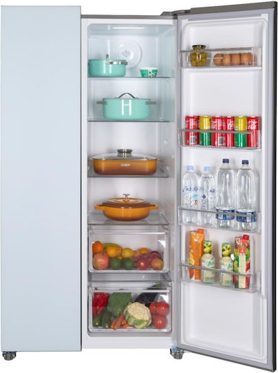 Heinner Ψυγείο Ντουλάπα 532lt Total NoFrost Υ177xΠ90xΒ66εκ. Λευκό HSBS-HM532NFGWHE++