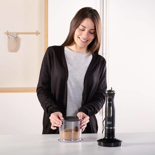 Black & Decker Handmixer mit Inox-Stab 800W Schwarze