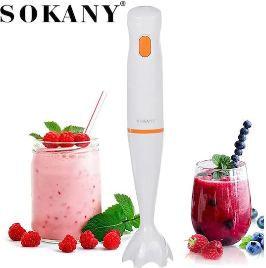Sokany WK-1702-2 Ραβδομπλέντερ με Πλαστική Ράβδο 300W Λευκό