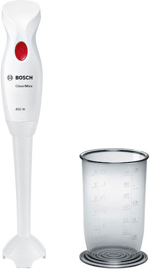 Bosch CleverMixx Ραβδομπλέντερ με Πλαστική Ράβδο 400W Λευκό
