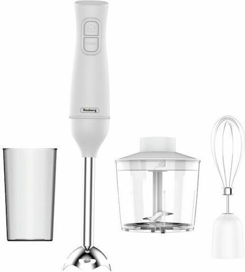 Rosberg Handmixer mit Inox-Stab 350W Weiß