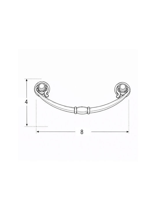 Handle Giusti Hanging Art 5043 Bronze 233-5043ob01pa 64mm