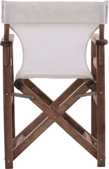 Director's Chair Wooden Walnut With Ecru Cloth 57x54x88.5cm