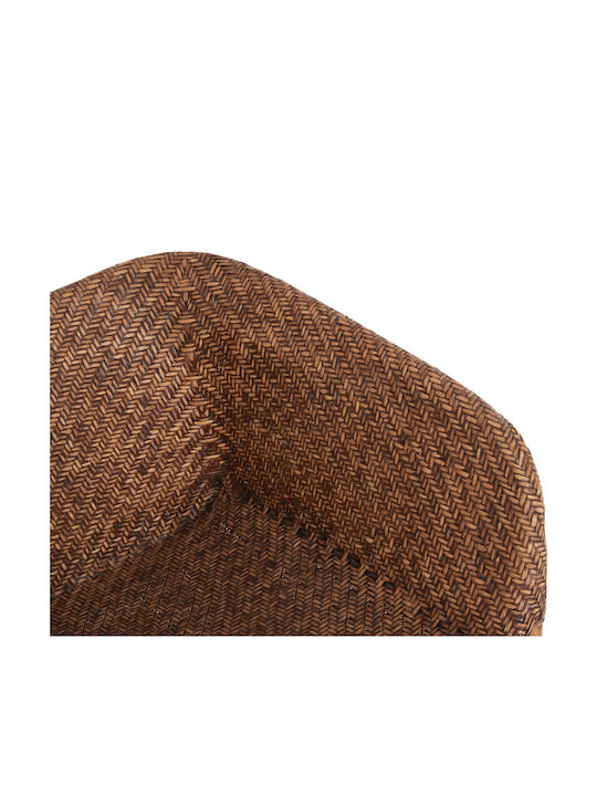Πολυθρόνα Εξωτερικού Χώρου Rattan Tucket Φυσικό Rattan-καρυδί Χρώμα 63x60x77εκ.