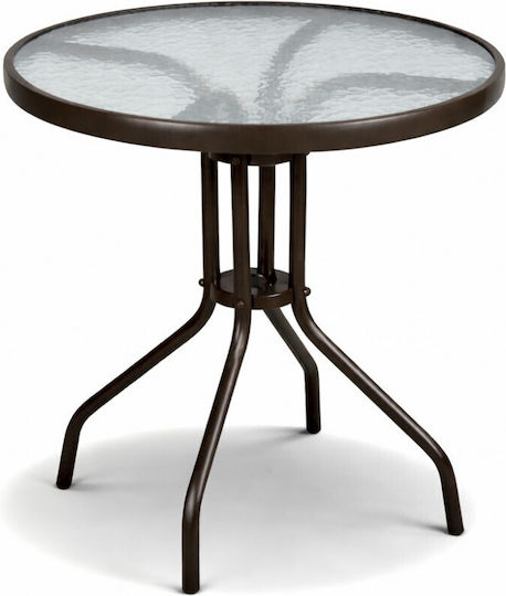 Dining Set for Small Outdoor Spaces Atlantis 3 Pieces Brown