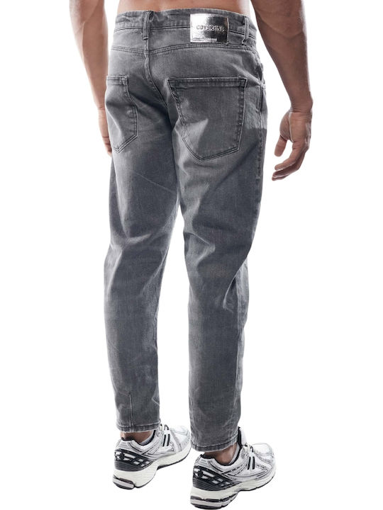 Cover Jeans Monaco Ανδρικό Παντελόνι Τζιν Cropped Ελαστικό Grey