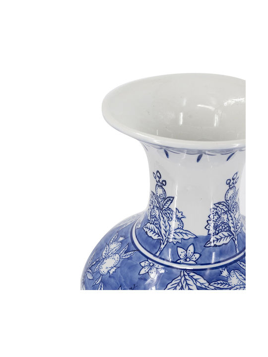 Artekko Dekorative Porzellanvase Melania Weiß 23x23xH62cm