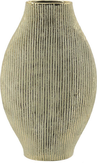 Artekko Βάζο Κεραμικό Candia Χρυσό 28x9.5xΥ44.5cm