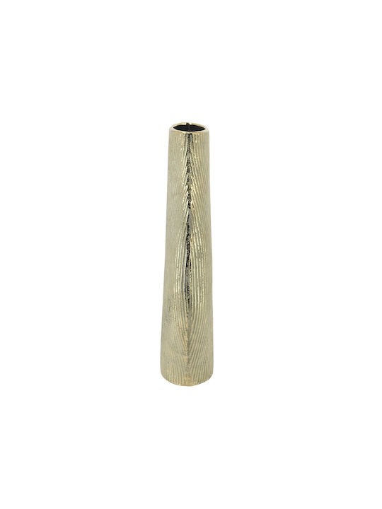 Artekko Decorative Ceramic Vase Candia Gold 20x8.5xH33cm