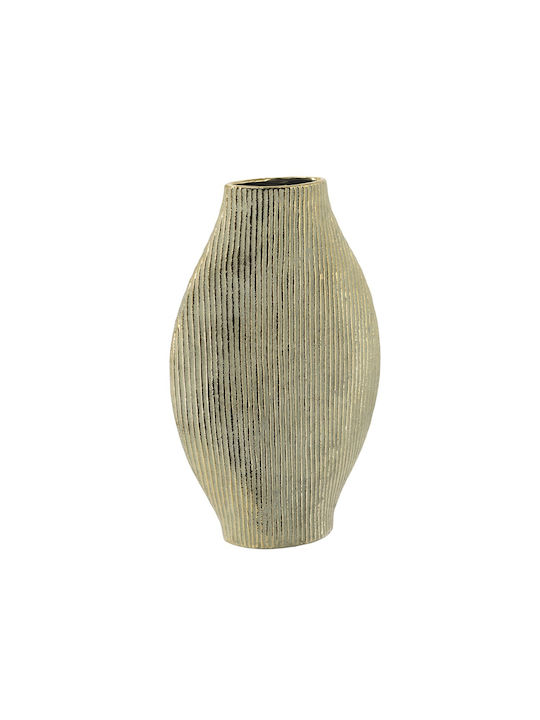 Artekko Decorative Ceramic Vase Candia Gold 20x8.5xH33cm