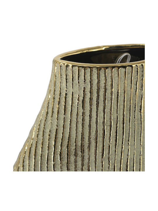 Artekko Decorative Ceramic Vase Candia Gold 20x8.5xH33cm