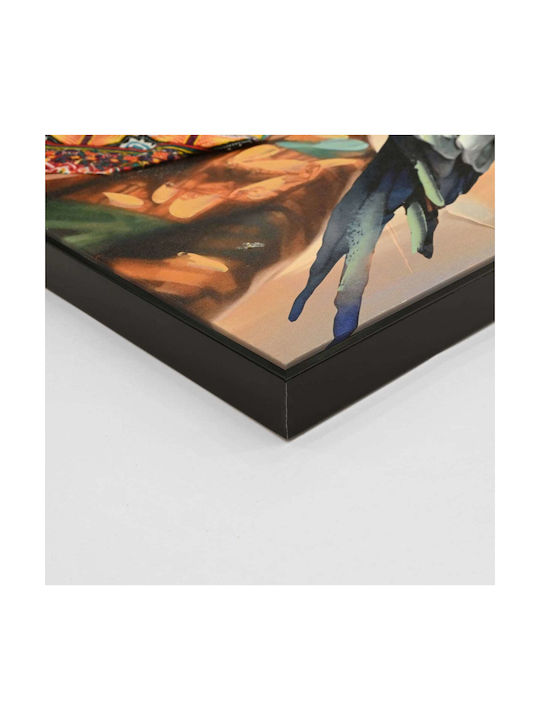 Wall Painting Square Fb94566 Black Frame-Canvas Print Female Figure 82x4.5x82cm
