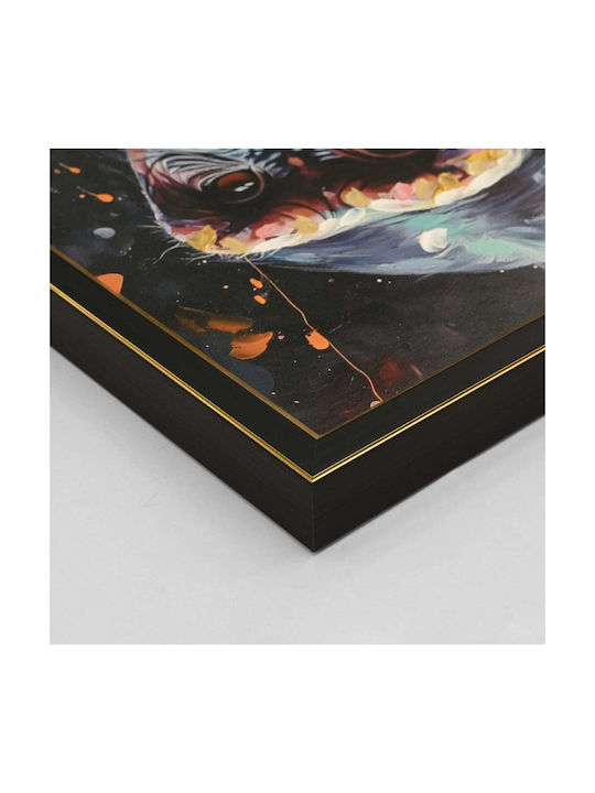 Wall Painting Fb94563 Black Frame-Canvas Print Monkey 64x4.5x84cm