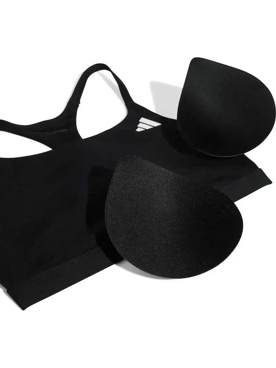 Essentials Women's Athletic Sports Bra Black with Removable Padding