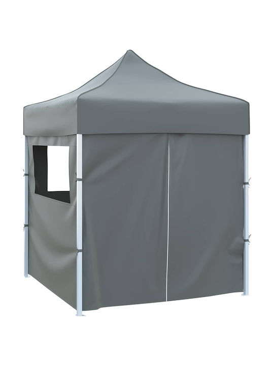 vidaXL Foldable Garden Gray Gazebo 2x2m
