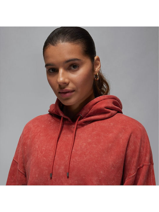 Women's Hoodie Sweatshirt Jacket Dune Red
