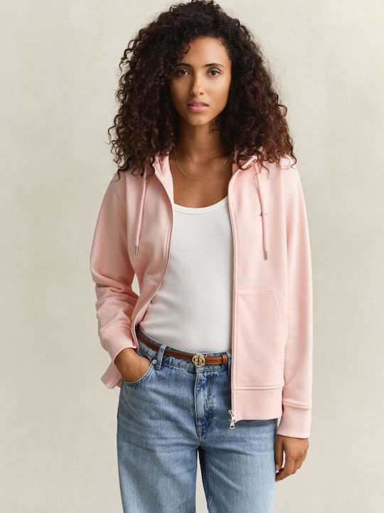 Damen Sweatshirt mit Kapuze Rosa