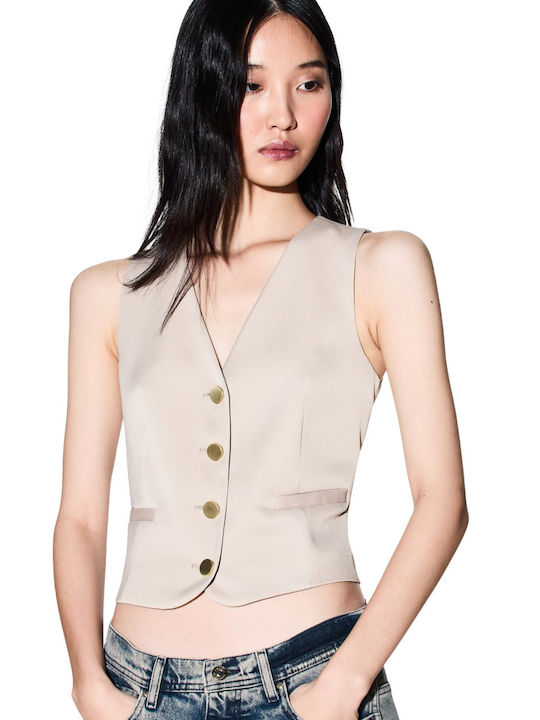 Beige Damen Weste