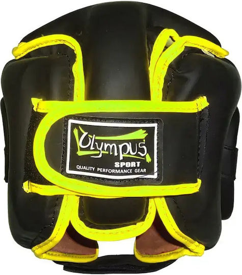 Olympus Sport Pulse Matt Boxing Helmet Adult Open Face Synthetic Leather Black