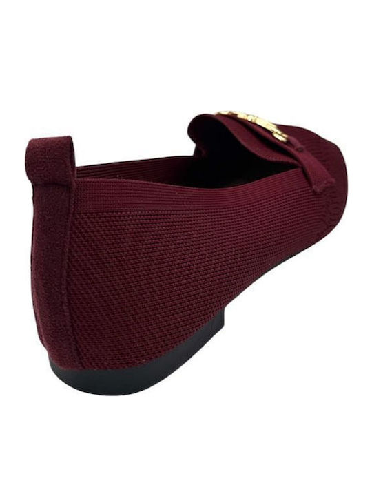 Women's Moccasins in Burgundy Colour