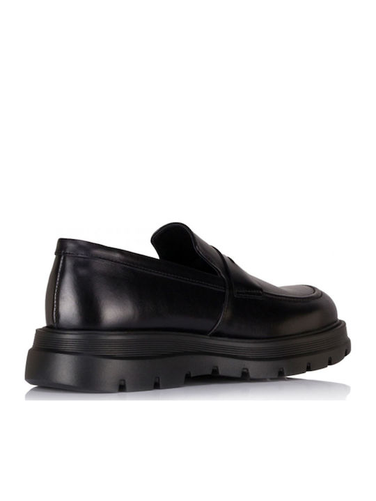 Leather Men's Loafers in Black Colour