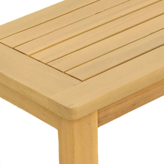Living Room Table 80x35x75 Light Acacia