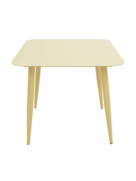 Sitting Room Table for Small Outdoor Spaces Aluminum Vista Champagne 80x80x72cm