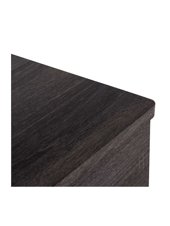 Office Storage Chipboard Drawer with Wheels, Lock & 3 Drawers Ανθρακί L39xW39.5xH46.5cm