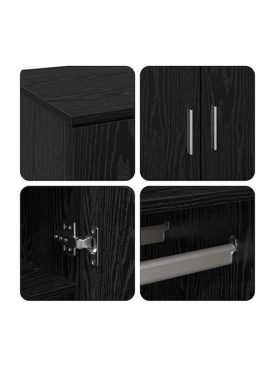 În picioare pe podea de Birou Black Oak 80x39x178cm