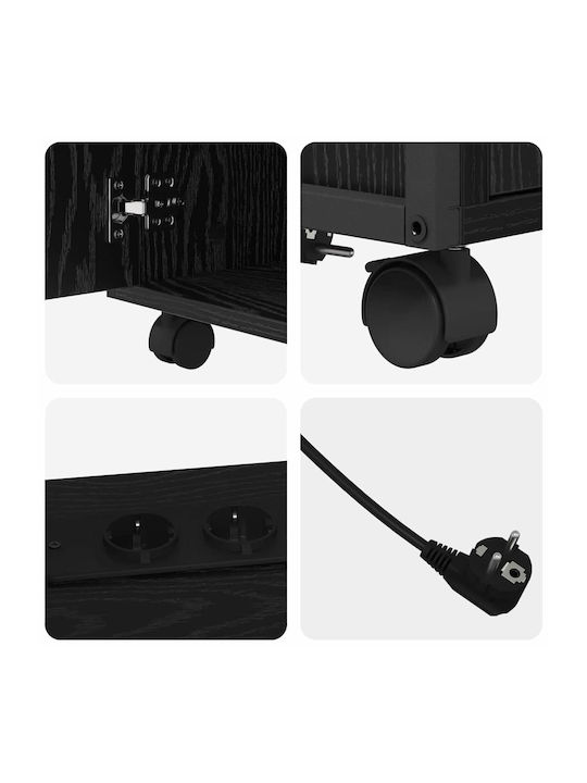 Cabinet de Birou Metalic Black Oak 60x46x67cm