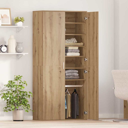 Dulap De Depozitare Pentru Birou Din Lemn Nucă 80x39x178cm