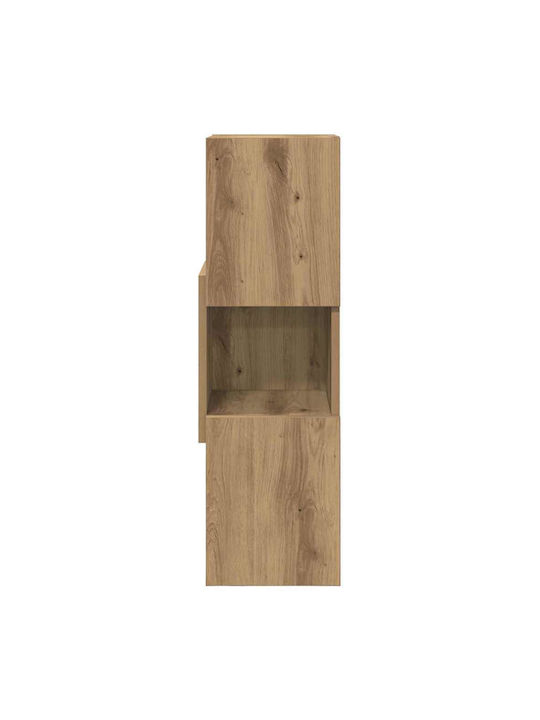 Office Storage Chipboard Cabinet White L25.5xW25xH80cm