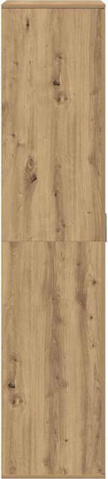 Dulap De Depozitare Pentru Birou Din Lemn Nucă 80x39x178cm