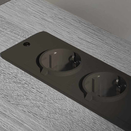 Office Cabinet made of Wood and Metal with Wheels Grey Sonoma 60x46x67cm