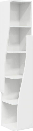 Büroaufbewahrungsschrank aus Holz Weiß 27,5x27x140cm