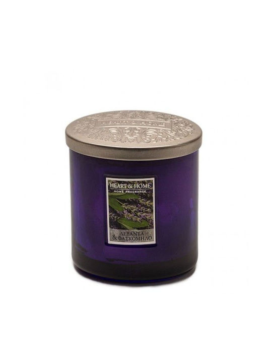 Heart & Home Aromatic Soy Candle In Jar With Lavender & Sage Perfume 115gr