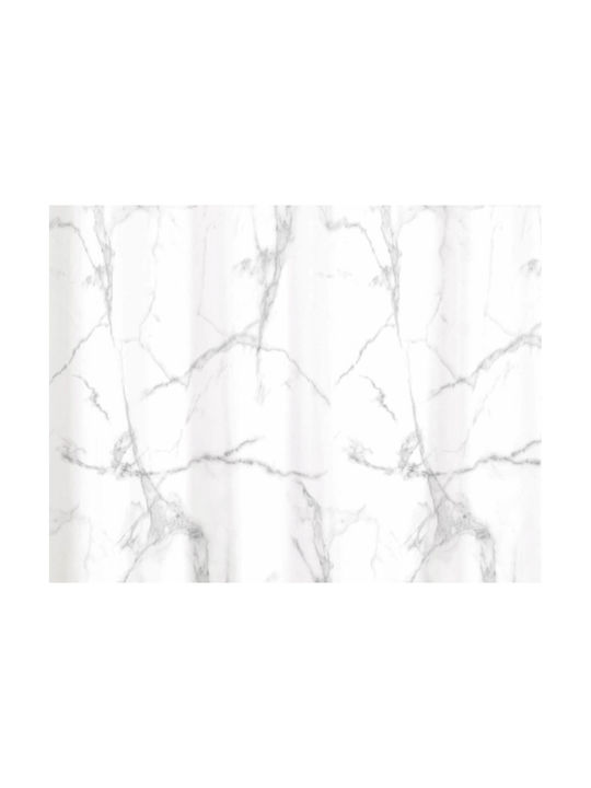 Douceur d'Intérieur Marbre Shower Curtain 180x200cm White