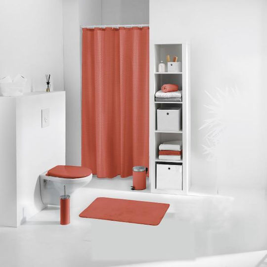 L-C Quartz Κουρτίνα Μπάνιου 180x200 cm Terracotta