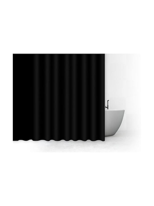F-V Khol Fabric Shower Curtain 180x200cm Black