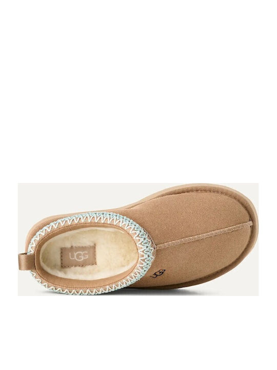 Tazz Slipper Winter Women's Slippers with Fur Beige