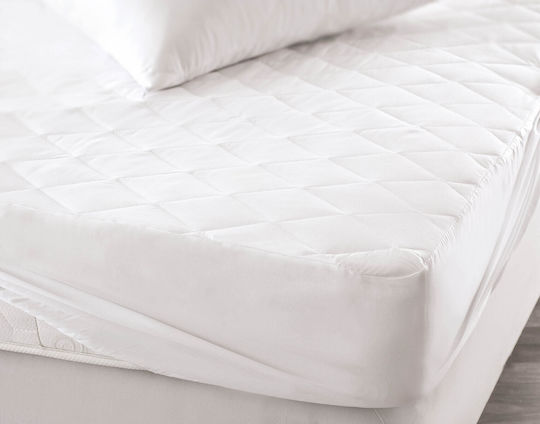 Rythmos Protective Cover Set with Pillowcase Single with Skirt Essential White 100x200+20cm