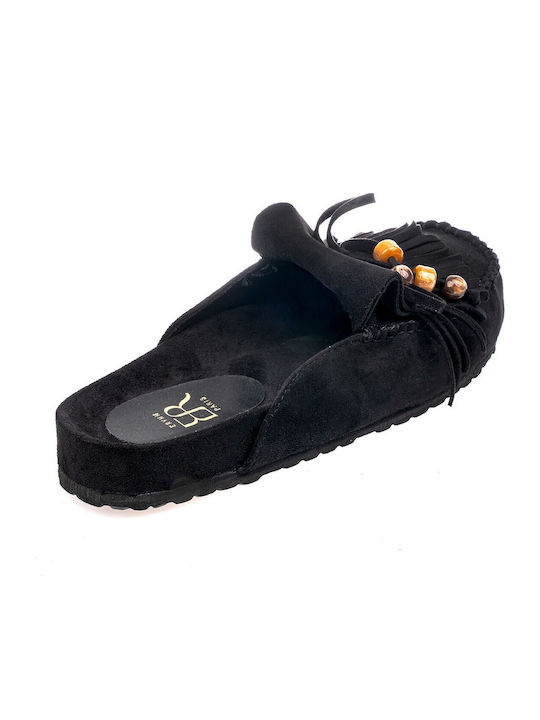 Closed-Toe Women's Black Slippers