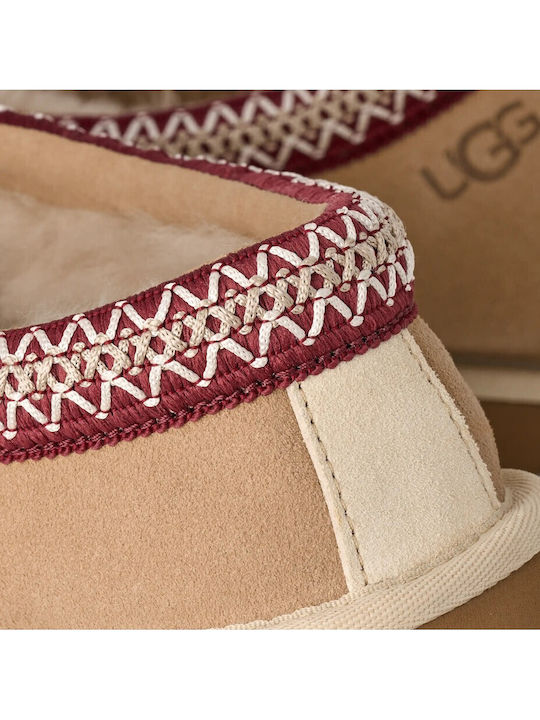Tasman Ii Leather Winter Women's Slippers Red