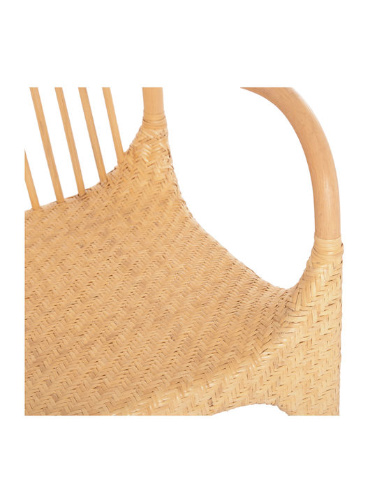 Gibbon Dining Room Wooden Armchair Natural Rattan 62x55x82cm