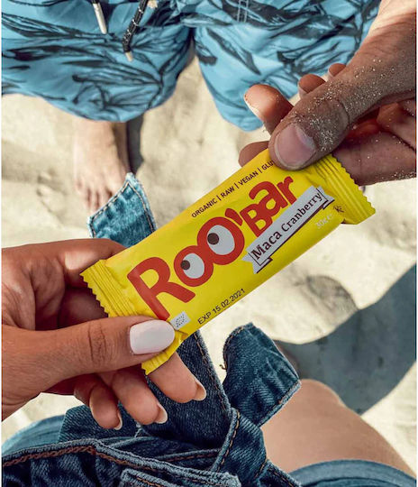 RooBar Μπάρα Raw / Ενέργειας με Maca & Cranberry 30gr